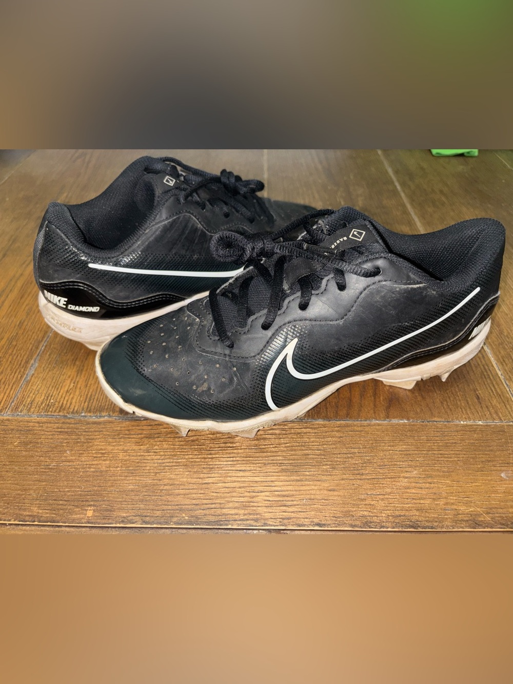 Nike Black and White Baseball Cleats